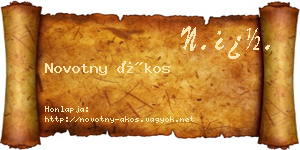 Novotny Ákos névjegykártya