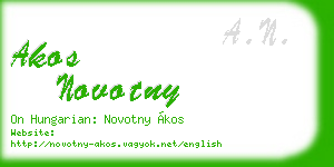 akos novotny business card